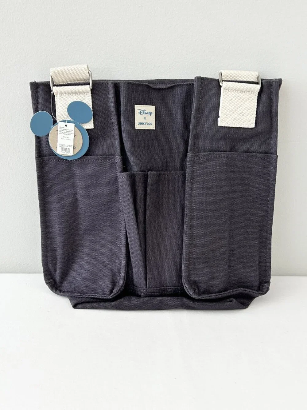 Disney x Junk Food Mickey Mouse Messenger Book Bag Retro Canvas Color Block NWT